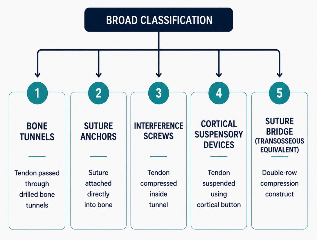 Tendon to Bone Fixation methods